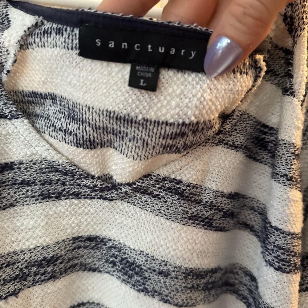 Anthropologie Black and White Striped Sweater